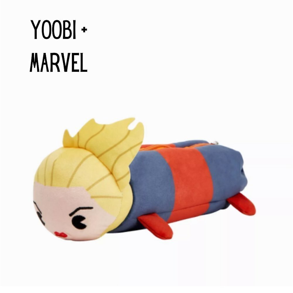 YOOBI + MARVEL Kids Captain Marvel Fabric School Zipper Pencil Case Pouch